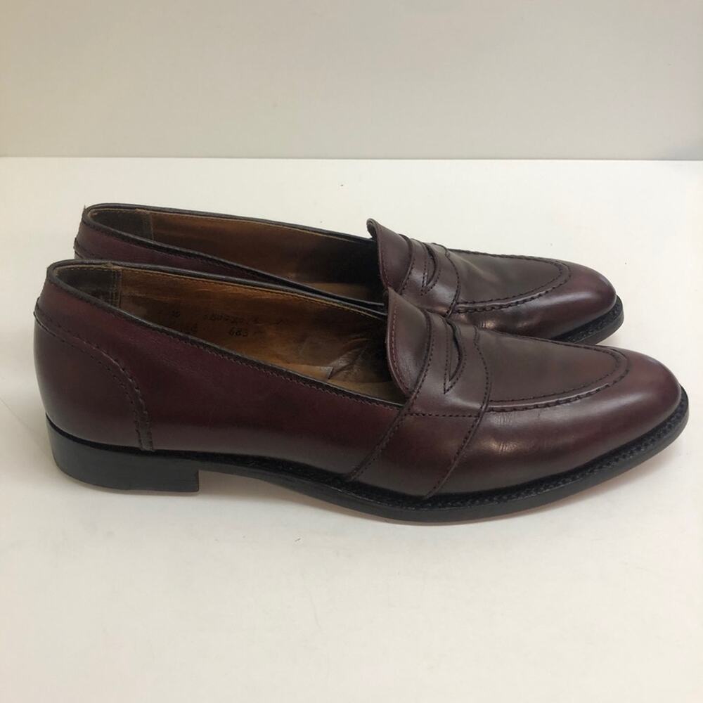 FULLY RESOLED Alden 683 Penny Loafer Full Strap Burgundy Calf MiUSA 11.5 Narrow - Picture 4 of 15